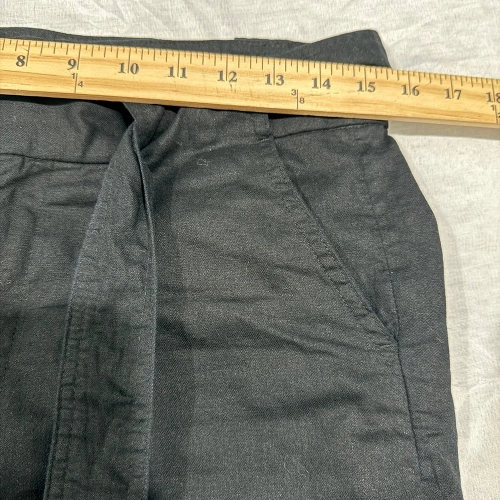 Banana Republic Women’s Linen Cotton Straight Leg Belt Tie High Waist Pants 8